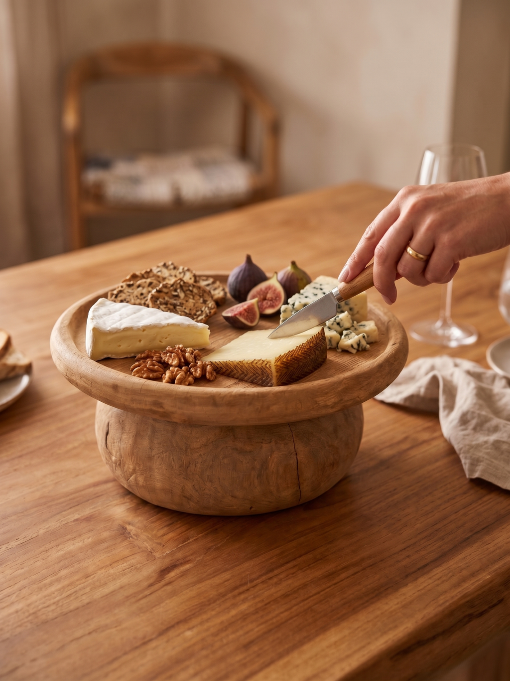 Plateau à fromage en teck