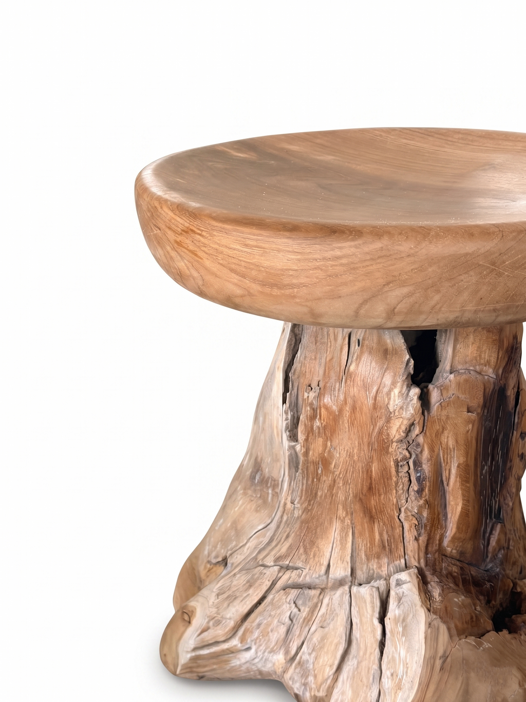 Tabouret Teck massif